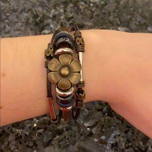 Stainless Steel Flower Bracelet